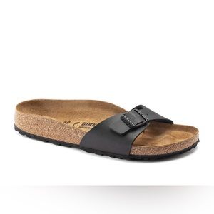 New In Box, Authentic Birkenstock Madrid Black Sandal. Euro 38 US L 7.0 M 5.0